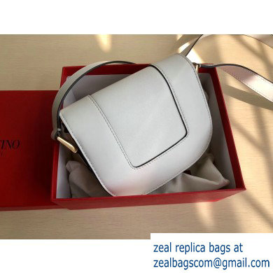 Valentino Supervee Calfskin Crossbody Small Bag White/Gold 2020