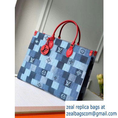 louis vuitton onthego denim tote bag M44992 - Click Image to Close