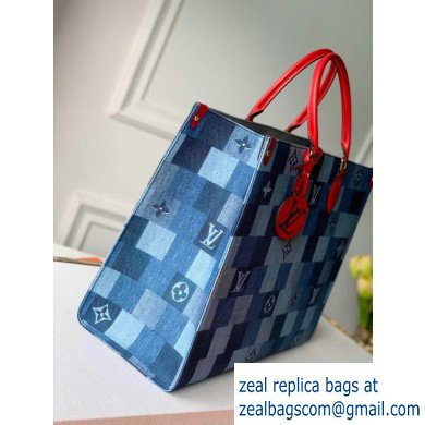 louis vuitton onthego denim tote bag M44992 - Click Image to Close