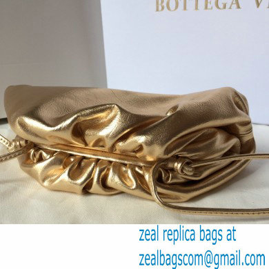 Bottega Veneta Frame Pouch Clutch Small Bag with Strap In Butter Calf metallic gold 2020