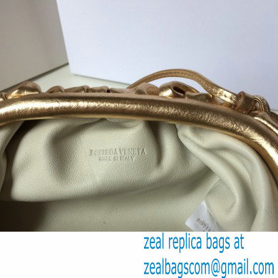 Bottega Veneta Frame Pouch Clutch Small Bag with Strap In Butter Calf metallic gold 2020