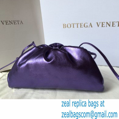 Bottega Veneta Frame Pouch Clutch Small Bag with Strap In Butter Calf metallic purple 2020