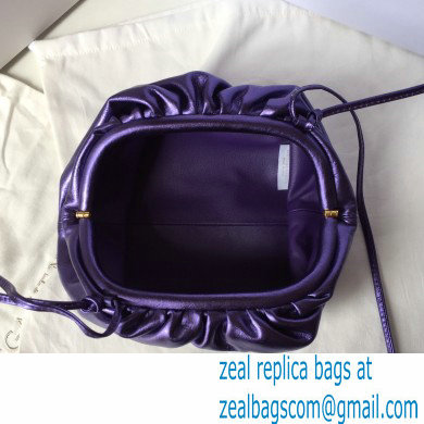 Bottega Veneta Frame Pouch Clutch Small Bag with Strap In Butter Calf metallic purple 2020