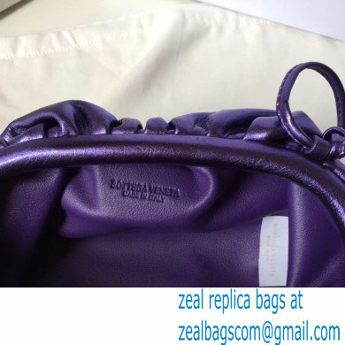 Bottega Veneta Frame Pouch Clutch Small Bag with Strap In Butter Calf metallic purple 2020