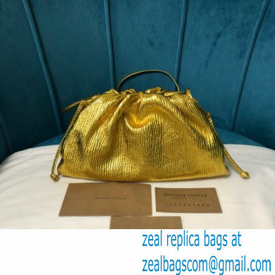 Bottega Veneta Frame Pouch Clutch Small Bag with Strap In Nappa leather metallic gold 2020