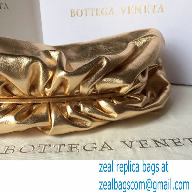 Bottega Veneta Frame Pouch Clutch large Bag with Strap In Butter Calf metallic gold 2020