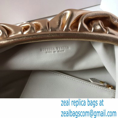 Bottega Veneta Frame Pouch Clutch large Bag with Strap In Butter Calf metallic gold 2020