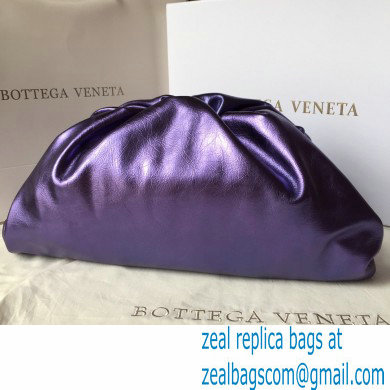 Bottega Veneta Frame Pouch Clutch large Bag with Strap In Butter Calf metallic purple 2020 - Click Image to Close