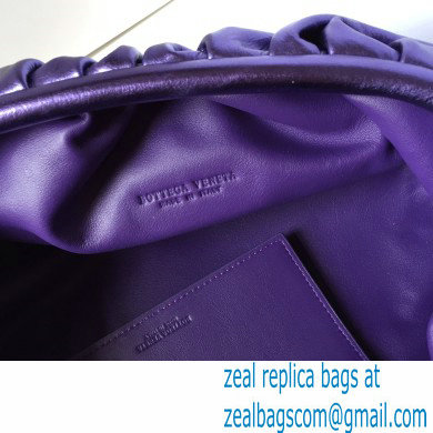 Bottega Veneta Frame Pouch Clutch large Bag with Strap In Butter Calf metallic purple 2020