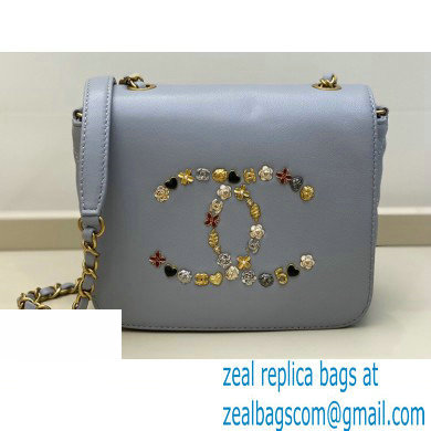 Chanel CC Charms Small Flap Bag AS1881 Gray 2020