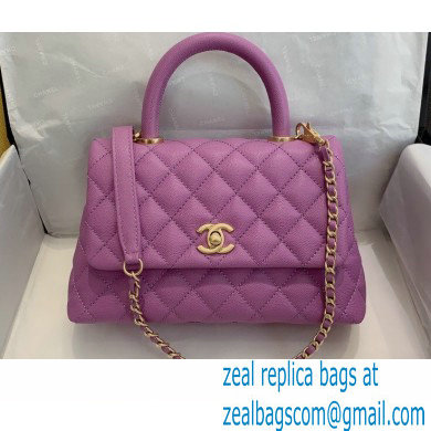 Chanel Coco Handle Small Flap Bag Mauve with Top Handle A92990 Top Quality 7147