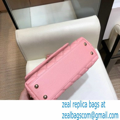 Chanel Coco Handle Small Flap Bag Pink with Top Handle A92990 Top Quality 7147