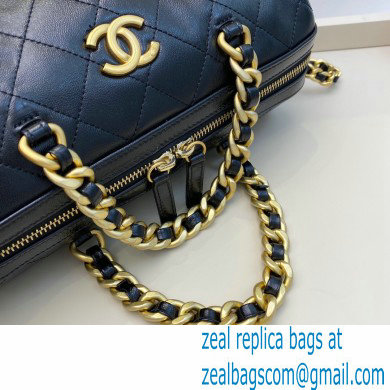 Chanel Grained Calfskin Bowling Bag AS1897 Black 2020