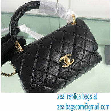 Chanel Lambskin Flap Bag with Handle AS2044 Black 2020