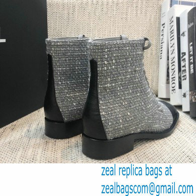 Chanel Logo Lace-Ups Ankle Boots CH21 2020