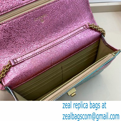 Chanel Multicolor Metallic Goatskin 2.55 Reissue Wallet on Chain WOC Bag A70328 2020