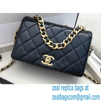 Chanel Shiny Lambskin Small Flap Bag AS1895 Black 2020