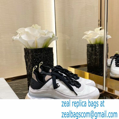 Chanel Top Quality Suede Calfskin and Nylon Sneakers G35617 White 2020