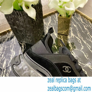 Chanel Top Quality Suede Calfskin and Velvet Sneakers G36299 Black 2020