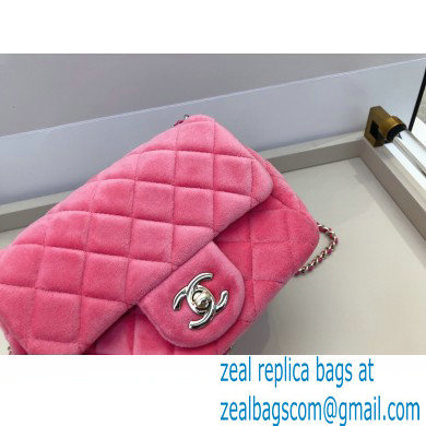 Chanel Velvet Strass Pearl Crush Mini Flap Bag AS1786 Pink 2020