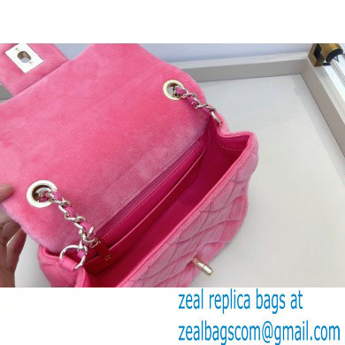 Chanel Velvet Strass Pearl Crush Mini Flap Bag AS1786 Pink 2020