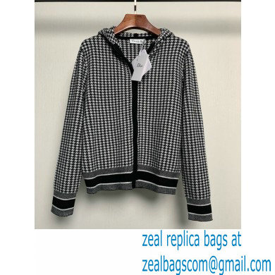 DIOR Black and White Houndstooth Cashmere JACKET 2020