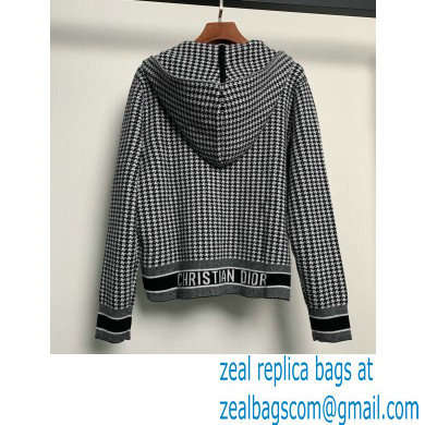 DIOR Black and White Houndstooth Cashmere JACKET 2020 - Click Image to Close