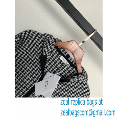 DIOR Black and White Houndstooth Cashmere JACKET 2020 - Click Image to Close