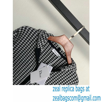 DIOR Black and White Houndstooth Cashmere JACKET 2020