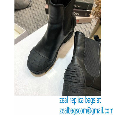 Dior Heel 3.5cm Rubber and Calfskin DiorIron Ankle Boots Black 2020 - Click Image to Close