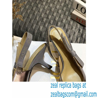 Dior Heel 6.5cm Rhinestone J'Adior Slingback Pumps Metallic Silver 2020
