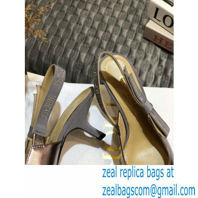 Dior Heel 6.5cm Rhinestone J'Adior Slingback Pumps Metallic Silver 2020 - Click Image to Close