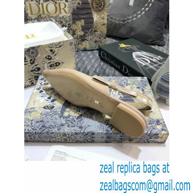 Dior J'Adior Metallic Thread Embroidered Slingback Ballet Flats Nude 2020 - Click Image to Close