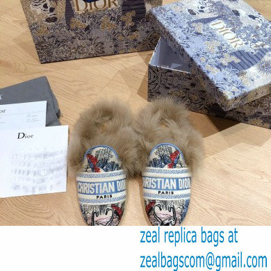 Dior Shearling Fur Slippers 01 2020