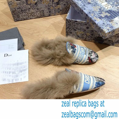 Dior Shearling Fur Slippers 01 2020