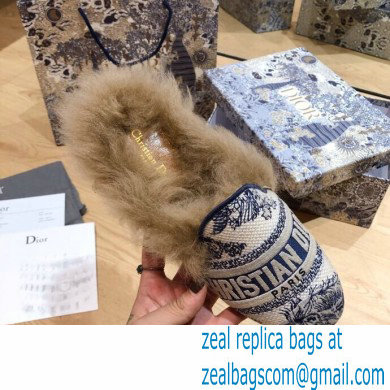 Dior Shearling Fur Slippers 02 2020