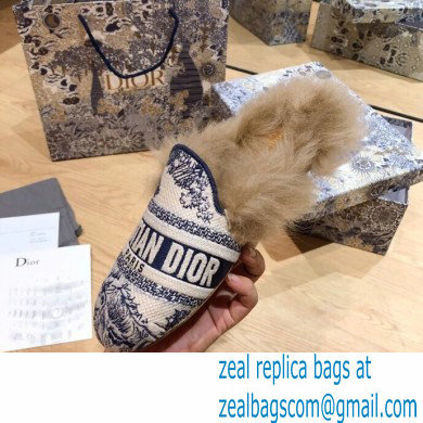 Dior Shearling Fur Slippers 02 2020