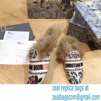 Dior Shearling Fur Slippers 03 2020