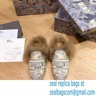 Dior Shearling Fur Slippers 04 2020