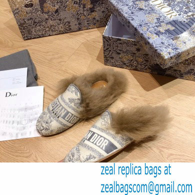 Dior Shearling Fur Slippers 04 2020