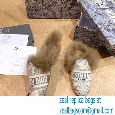 Dior Shearling Fur Slippers 04 2020