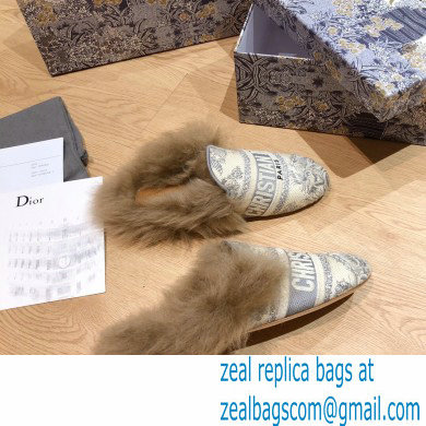 Dior Shearling Fur Slippers 04 2020
