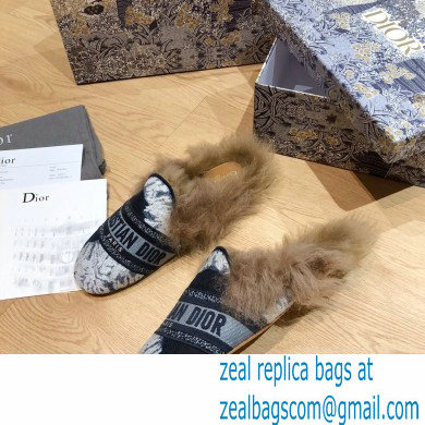 Dior Shearling Fur Slippers 05 2020