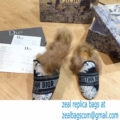 Dior Shearling Fur Slippers 05 2020