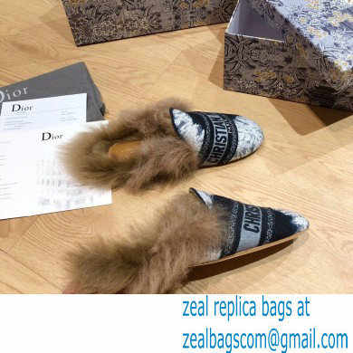 Dior Shearling Fur Slippers 05 2020
