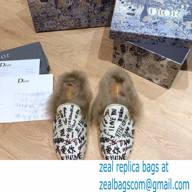 Dior Shearling Fur Slippers 08 2020 - Click Image to Close