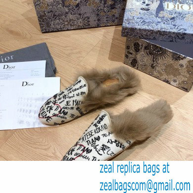 Dior Shearling Fur Slippers 08 2020