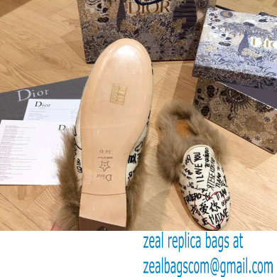 Dior Shearling Fur Slippers 08 2020