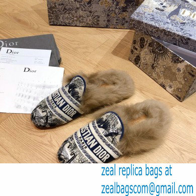 Dior Shearling Fur Slippers 09 2020