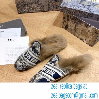 Dior Shearling Fur Slippers 09 2020